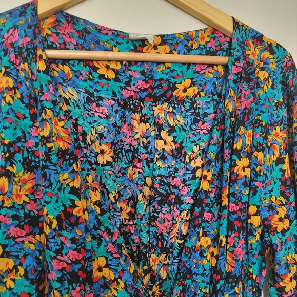 Silk & Salt Journey Flower Maxi Wrap Dress Size XL - Picture 8 of 16
